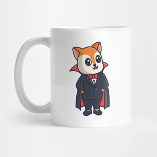 Cute Squirrel Wearing a Dracula Costume | Halloween Character Mug